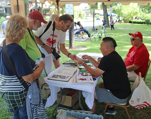 Ray Vargas demonstrated pisanki making